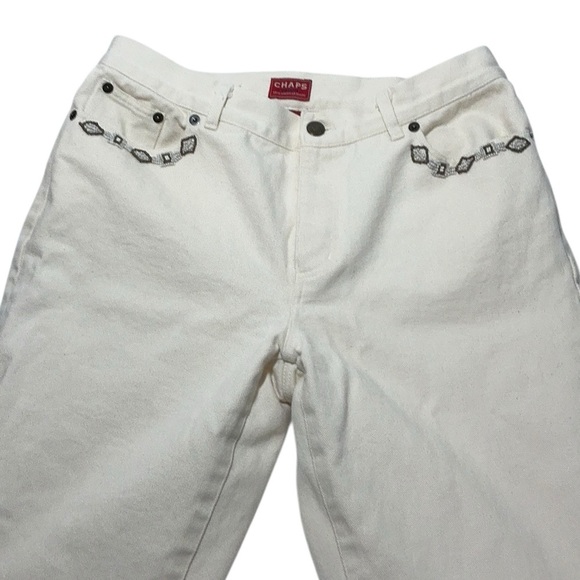 Chaps Straight Leg Jeans with Beaded Detail - Picture 2 of 12